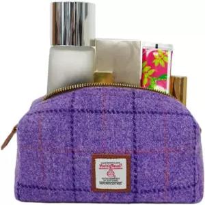 테일러맵 해리스 트위드 울 화장품 가방 대용량 스코틀랜드 타탄 핸드메이드 메이크업 오거나이저 얼룩