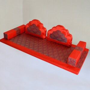 전통보료 오색모빌 왕실 궁중 베개 매트리스 매트리스만 잉어 군녹색 비고 패턴 붉은 보라색