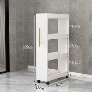 틈새 수납장 틈새장 이동식 슬라이딩 좁은 모듈 철제 시스템 에스앤지 슬림장 3단