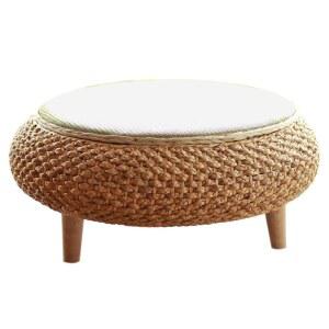 미니 원형 다도 라운드 스토비투 라탄 물방울 간이 부부 티테이블 낮은 48x48x25cm