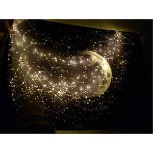 패브릭포스터 풍경 대형 별이빛나는밤 감성 초승달 배경 하늘 가림막 가림천