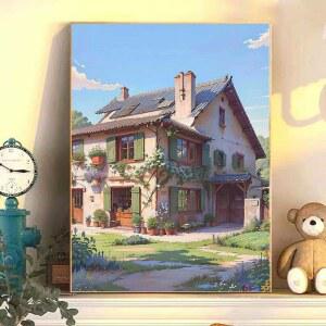 피포페인팅 풍경화 창문 명화그리기 그림 세트 색칠도안 장미꽃 옵션 색칠하기