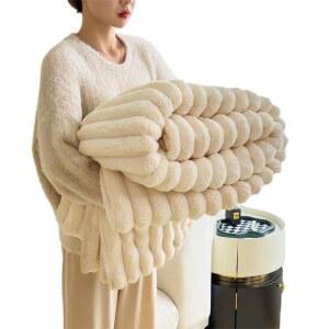 극세사담요 양털 특대형 얇은 소재 3D 스테이플 패딩 니트블랭킷 앵커