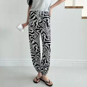 릴렉스유니크 무늬 밴드라인 썸머 시원한 조거바지 xAf9+9VfB