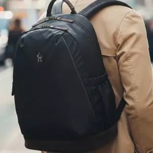 [헤지스](광주신세계)[아이코닉 라이트] 냉감 나일론 백팩(M사이즈) HJBA6E505BK