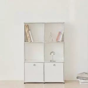 [포스트모던] 발렌 2X3 미드센츄리 낮은 책장 800 3단 C3 (2도어)