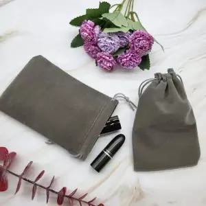화장품 그레이 가방 포켓 보관 여행용 파우치 주얼리 벨벳