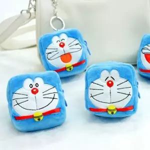 도라에몽 표정 사각 미니 파우치 1P 화장품 열쇠 소품 가방 키링 키홀더