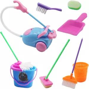 인형 집 액세서리 및 가구 세트 미니어처 버킷 집안 청소 용품 미니 장식 (인형 청소)
