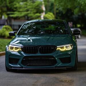 노란색 DRL 모듈 2018 BMW 5 시리즈 G30 GT F90 적응 형 LED 헤드 라이트 천사 눈 63117214939