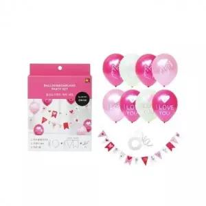 홈파티장식세트 8번(러브연애시대) 가랜드 인쇄풍선