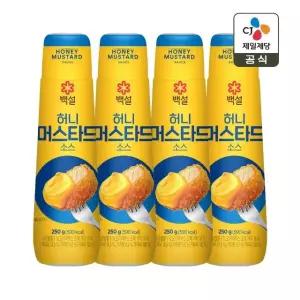 백설 허니머스터드 소스 250g x4개