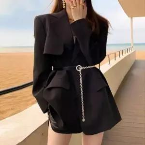 가는 벨트 메탈 블랙 허리 체인 정장 코디 GB-1004900