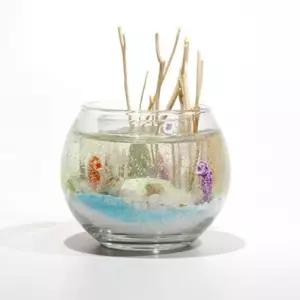 캔들 용기 어항 테라리움 수반 유리 만들기 재료/열대어/곤충/관찰통/물고기/키우기/투명/채집통/