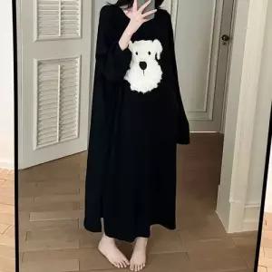 띠엔다 가을 커플 긴팔 잠옷세트 라운드 잠옷 빅사이즈 실내복 캐릭터 ADOR3