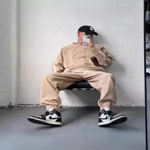 남사친 코디룩 긴팔세트 츄리닝 세트 봄가을 커플 후드티셔츠에 멋쟁이 코디 인기3