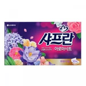 샤프란 섬유 유연제 농축 섬유유연제 30매 세제 시트 아로마시트 샤프란