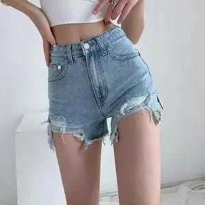 여성 캐주얼 연청 데님 숏팬츠 핫팬츠 Uxj6+4aHN