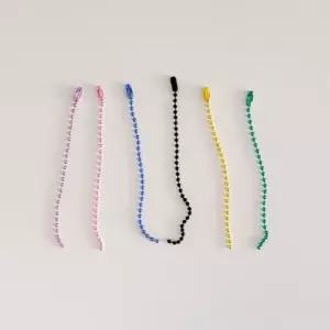 볼체인 군번줄 데코 체인 5p 컬러군번줄 컬러데코체인 키링볼체인 키링줄 데코체인