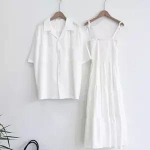 휴양지 커플룩 바캉스 남자 셔츠 원피스 바캉스커플룩 여름커플시밀러룩 신혼여행커플룩