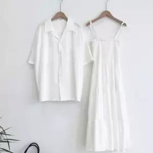 휴양지 커플룩 바캉스 남자 셔츠 원피스 바캉스커플룩 여름커플시밀러룩 신혼여행커플룩