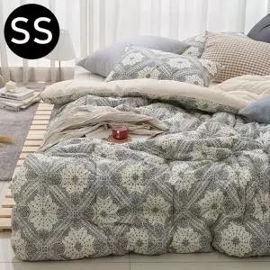 ( )해피니 페이즐 순면 차렵이불 베개커버세트 슈퍼싱글 SS (네이비) (베개솜 별매)