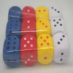 EVA소프트주사위(6-6-6cm) 4색 3개입 12개 세트게임놀이 장난감 푹신한 다용도 촉각