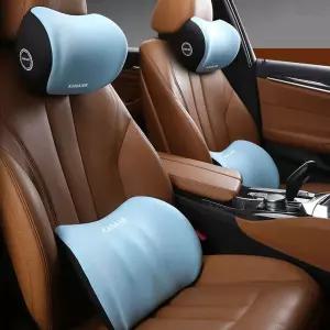 차방석 량용 블루 헤드 의자 목쿠션량용 시트 메모리폼 운전석 량방석 자동