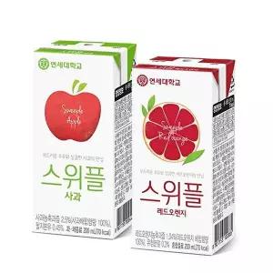 [연세우유][T]연세우유 스위플 주스 사과/레드오렌지 48팩