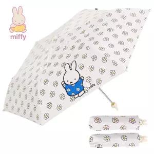 미피플라워원피스 귀여운 캐릭터 손잡이 자외선차단/차광율 99.9% 암막 수동 3단 양우산 (우산 겸 양산)  M