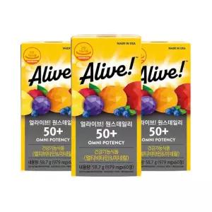 얼라이브 멀티비타민 50 플러스 60정 3개 (6개월)