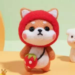 키트 동물친구 딸기시바견 양모펠트 DIY 펠트공예 (WFHJETW)