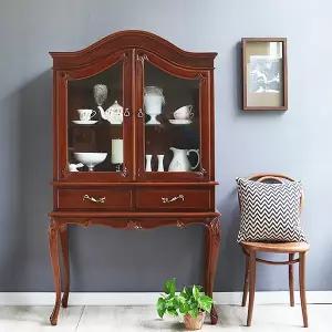 21~25일 커피쿠폰 증정 엘렌 엔틱 원목 장식장(접시장)_착불배송(CP)