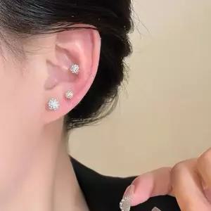 데일리 패션 큐빅 피어싱 5mm 아령볼 미니 귀걸이 큐빅피어싱 미니피어싱 피어싱귀걸이