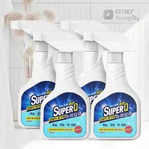 슈퍼딥큐 뿌리는 곰팡이제거제 500ml x 4개 욕실 타일 벽지 창틀 베란다