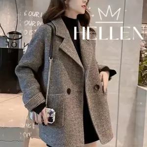 [하프클럽/] 가을 겨울 여성 안감 누빔 모직 버튼 자켓 래피울라이크자켓 H-2