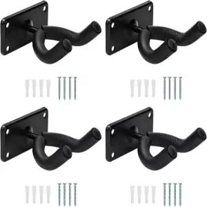 쿨러너 스케이트보드 벽걸이 보관 및 디스플레이 홀더용 4팩 후크 장착 기타 롱보드 스노우보드 나사 완료