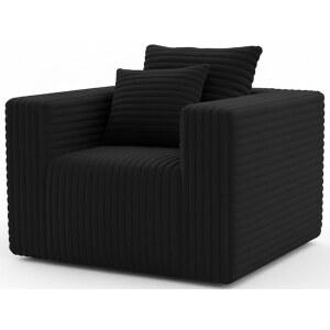 [포르르] 싱글 클라우드 소파, 높은 등받이와 넓은 팔걸이를 갖춘 자이언트 빈백 의자, 작은 공간을 위한 폼 뼈 없는 거실, 침실, 아파트, 기숙사, 사무실용 베개가 있는 편안한 털 소파