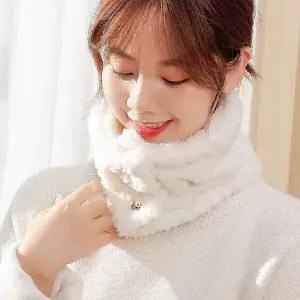 겨울 퍼목도리 투버튼 기모 넥워머 방한용품 (WFKBT6P)