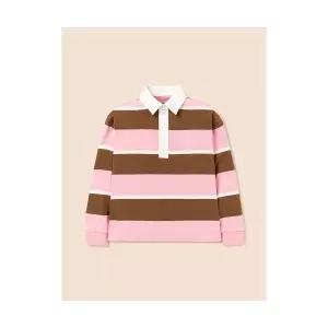 빈폴 키즈 스트라이프 럭비 긴팔 티셔츠 핑크 BI5841U02X 264522