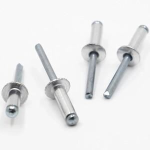 GB12618 알루미늄 버섯 헤드 브레이크 맨드릴 블라인드 리벳 네일 팝 M2.4 M3.2 M4 M5 M6 가구 자동차 항공