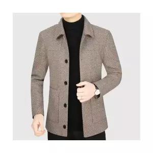 남성 코트 터틀넥 모직 재킷 가을 겨울 슬림핏 캐주얼 OP4