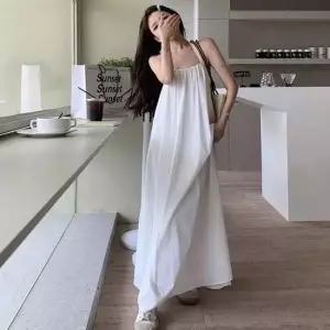 여자반팔원피스 여자 홀터넥 뒷트임 오픈 포인트 A라인 민소매 원피스