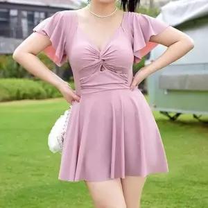 고품질 괌 해외 여행 예쁜 여자 해변가 수영복 모노키니 코디 (WFKHEFK)