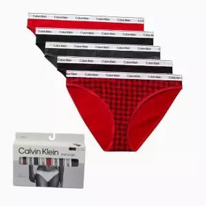 [Calvin Klein]UNDERWEAR 캘빈클라인 CK 여성용 팬티 비키니 면 삼각팬티 5팩세트 5208-601 697862