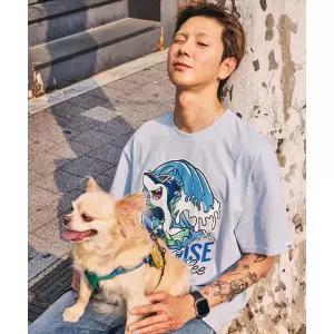 [LEE]샤크 파라다이스 그래픽 티셔츠 라이트블루 LE2502ST18LB 699592