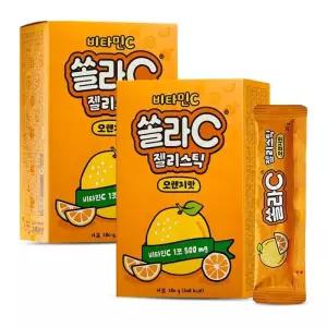 고려은단 비타민C 쏠라C 젤리스틱 오렌지맛 14포 2개 어린이 키즈 간식 G