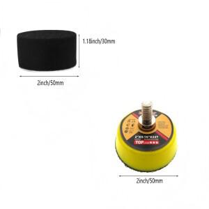 2인치 50MM 자동차 광택 디스크 키트 16개 어댑터 포함 왁스 버퍼 패드 세트 폴리셔 핸드 툴