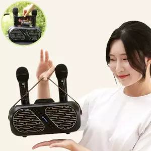 고출력 블루투스 마이크 무선 휴대용 노래방 듀얼 가정용