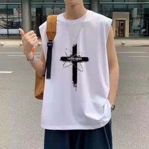 남성 민소매티 여름 라운드넥 데일리 나시 셔츠티 셔츠 남자 짐웨어 헬스셔츠 머슬 민소매